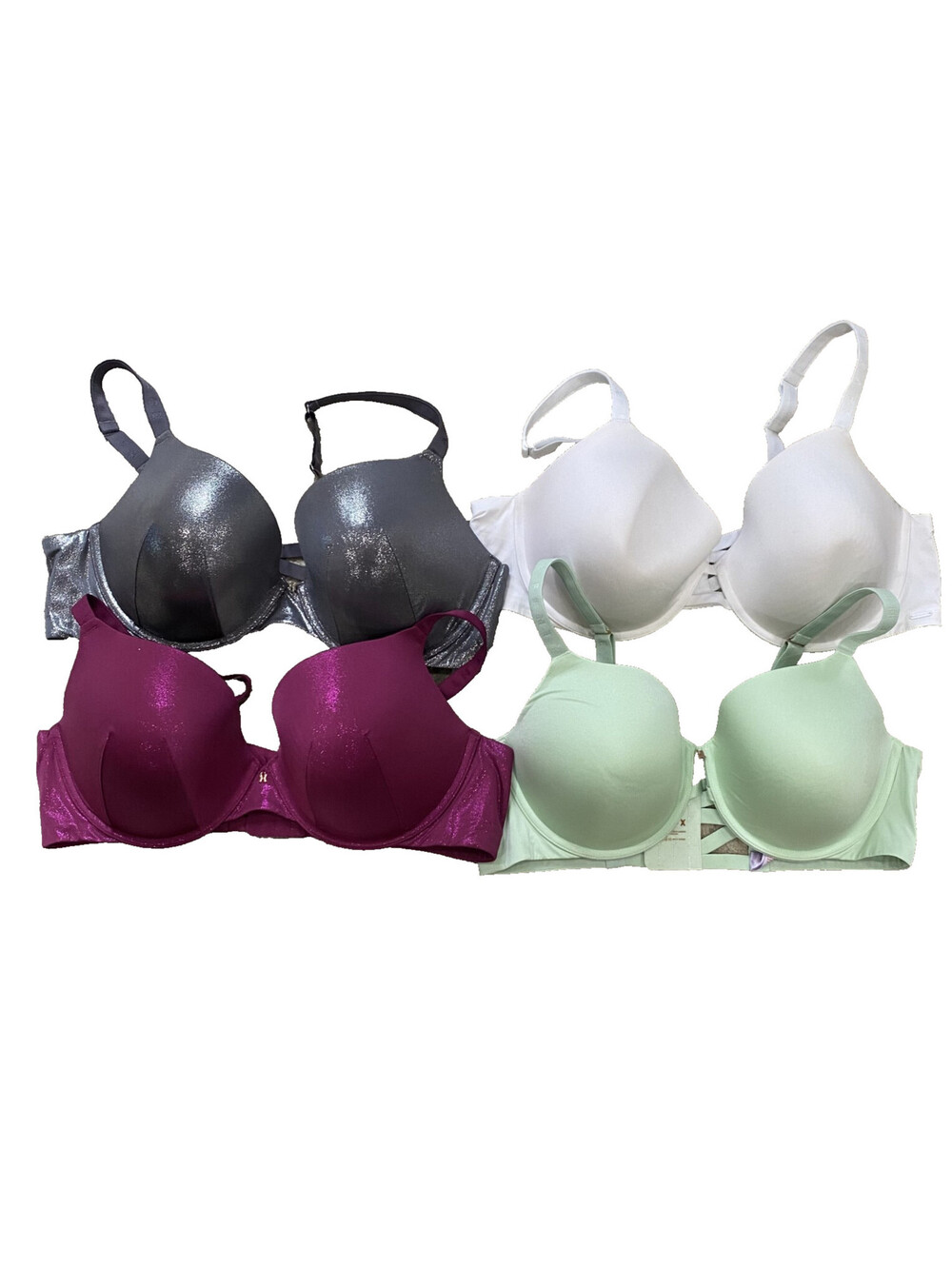 LOT (4) Savage x Fenty Bras Size 42DD Shimmer Glimmer Padded
